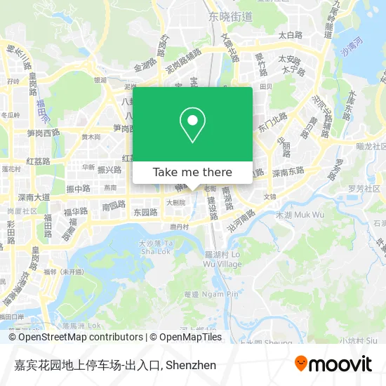 嘉宾花园地上停车场-出入口 map