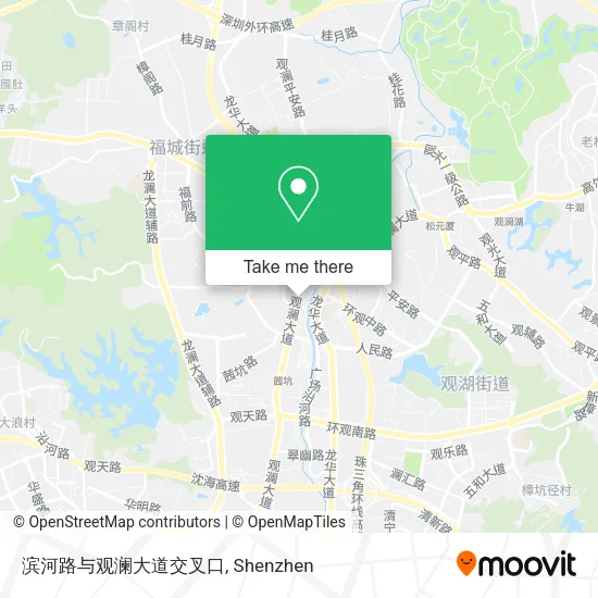 滨河路与观澜大道交叉口 map