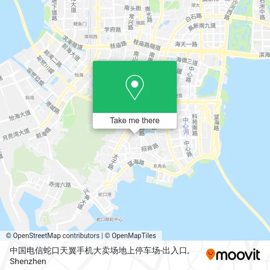 中国电信蛇口天翼手机大卖场地上停车场-出入口 map