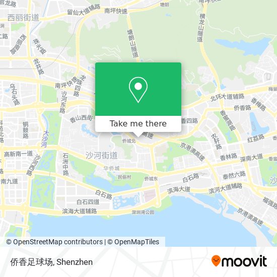 侨香足球场 map