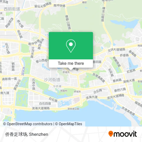 侨香足球场 map