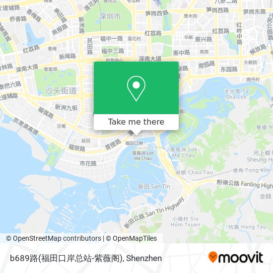 b689路(福田口岸总站-紫薇阁) map