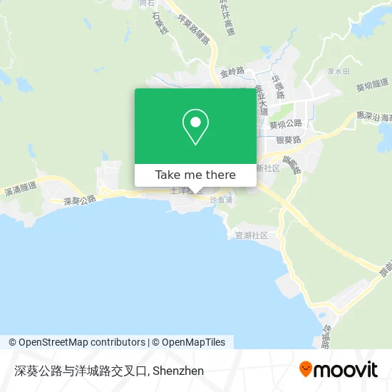 深葵公路与洋城路交叉口 map