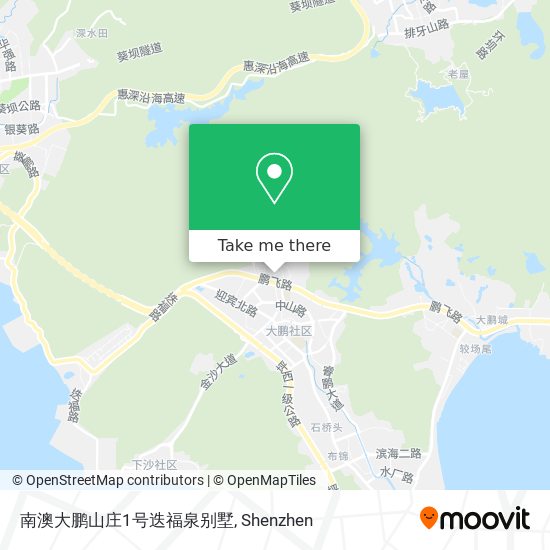 南澳大鹏山庄1号迭福泉别墅 map