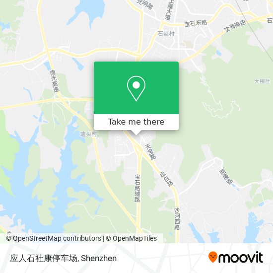 应人石社康停车场 map