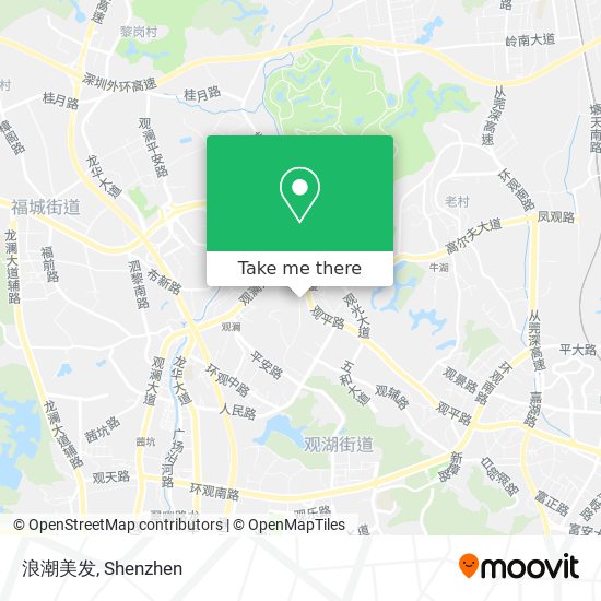 浪潮美发 map