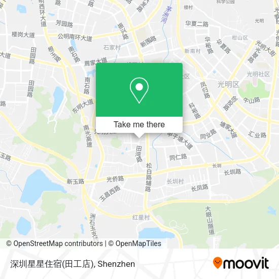 深圳星星住宿(田工店) map