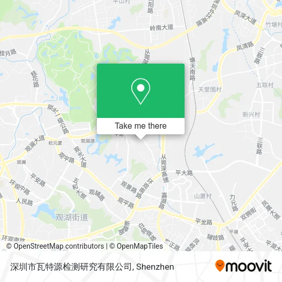 深圳市瓦特源检测研究有限公司 map