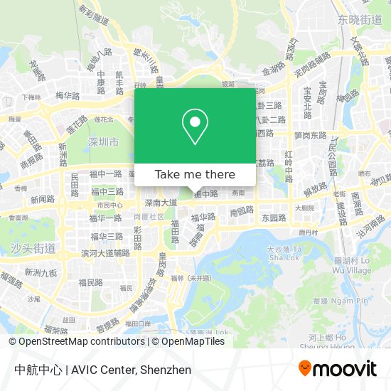 How To Get To 中航中心 Avic Center In 福田区by Bus Or Metro