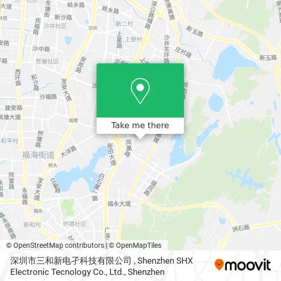 深圳市三和新电孑科技有限公司 , Shenzhen SHX Electronic Tecnology Co., Ltd. map