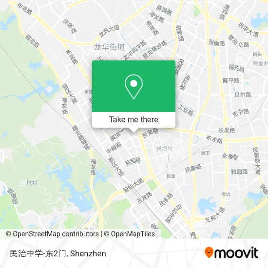 民治中学-东2门 map