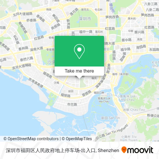 深圳市福田区人民政府地上停车场-出入口 map