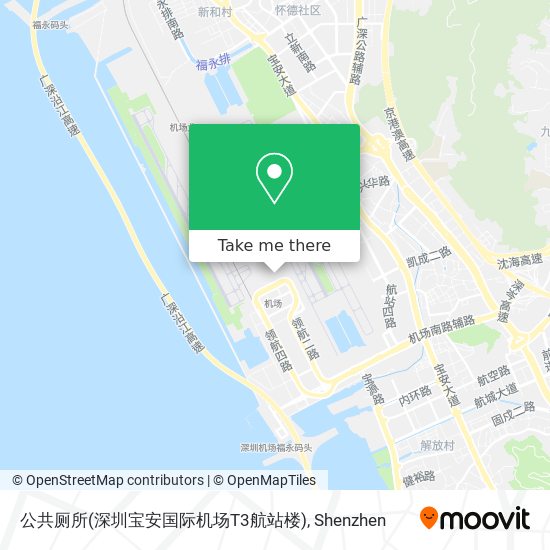 公共厕所(深圳宝安国际机场T3航站楼) map