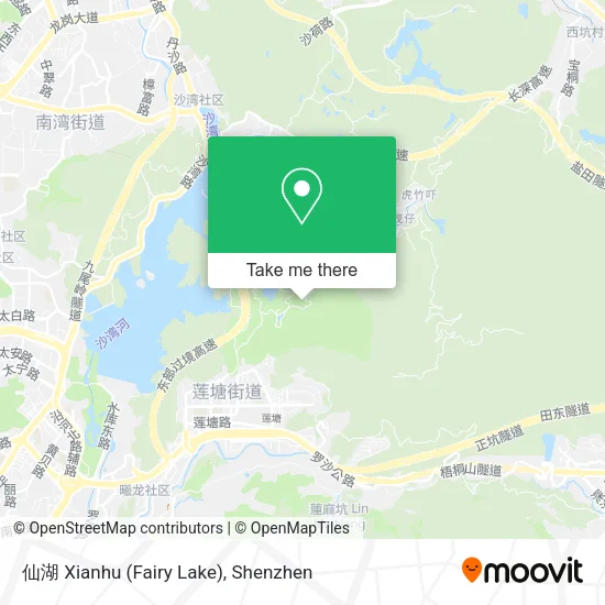 仙湖 Xianhu (Fairy Lake) map