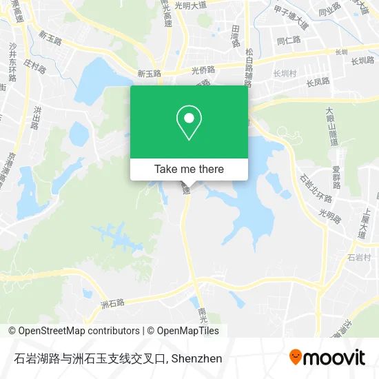 石岩湖路与洲石玉支线交叉口 map