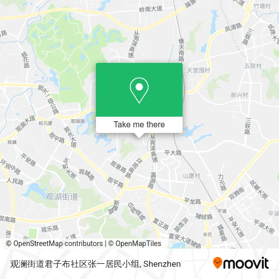 观澜街道君子布社区张一居民小组 map