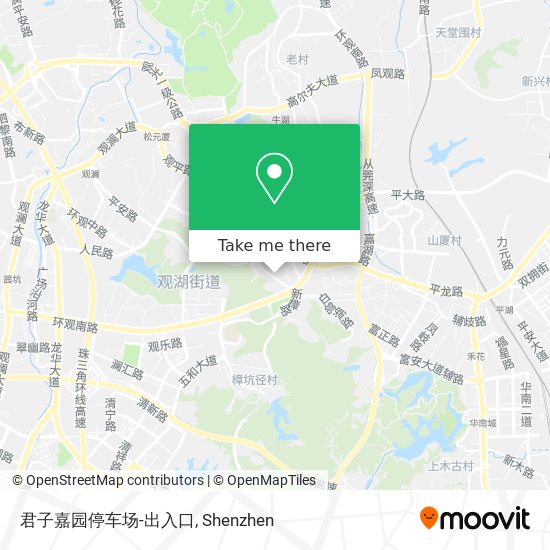君子嘉园停车场-出入口 map
