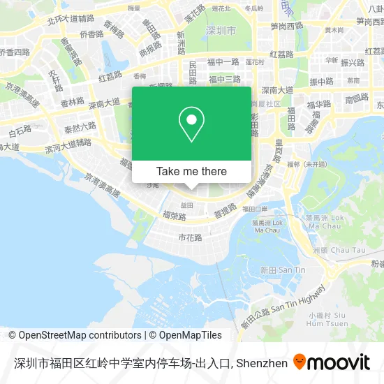 深圳市福田区红岭中学室内停车场-出入口 map