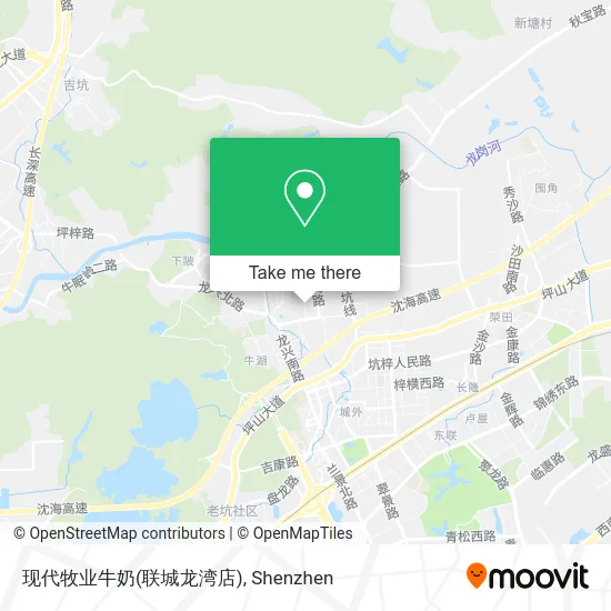 现代牧业牛奶(联城龙湾店) map