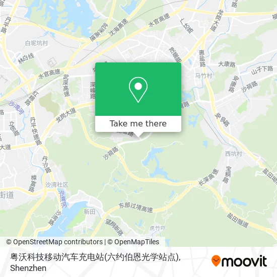 粤沃科技移动汽车充电站(六约伯恩光学站点) map