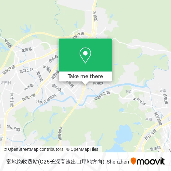 富地岗收费站(G25长深高速出口坪地方向) map