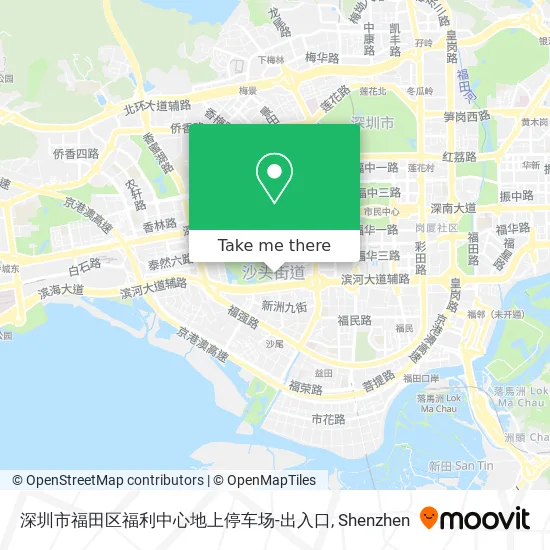 深圳市福田区福利中心地上停车场-出入口 map
