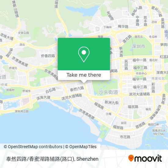 泰然四路/香蜜湖路辅路(路口) map