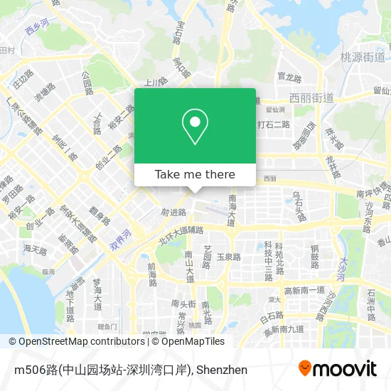 m506路(中山园场站-深圳湾口岸) map
