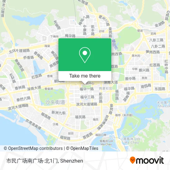 市民广场南广场-北1门 map