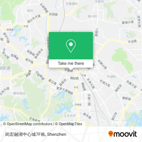 岗宏融湖中心城7F栋 map