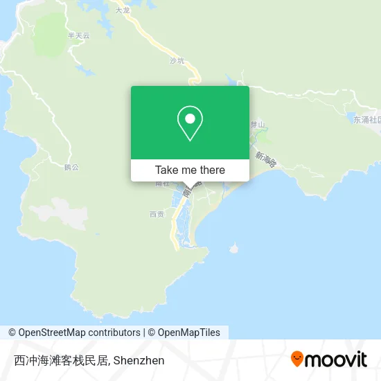 西冲海滩客栈民居 map