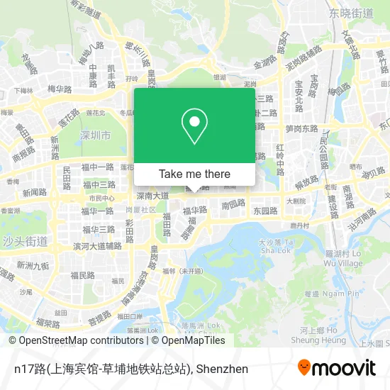 n17路(上海宾馆-草埔地铁站总站) map
