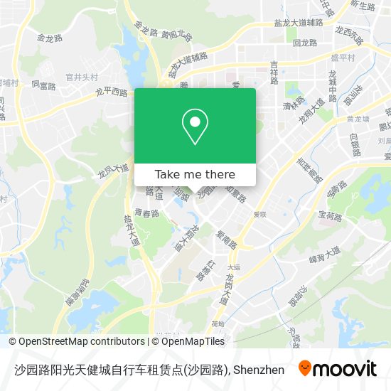 沙园路阳光天健城自行车租赁点 map