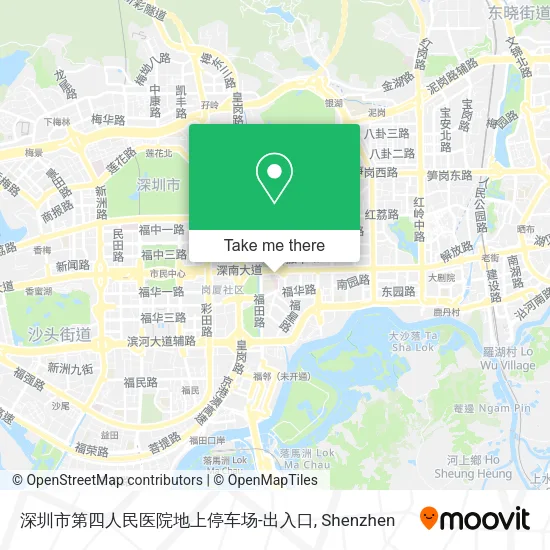 深圳市第四人民医院地上停车场-出入口 map