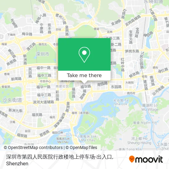深圳市第四人民医院行政楼地上停车场-出入口 map