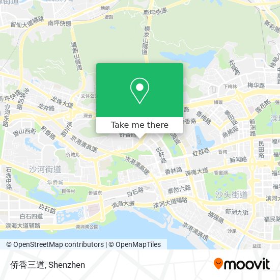侨香三道 map
