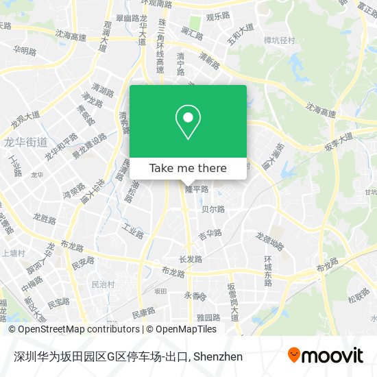 深圳华为坂田园区G区停车场-出口 map