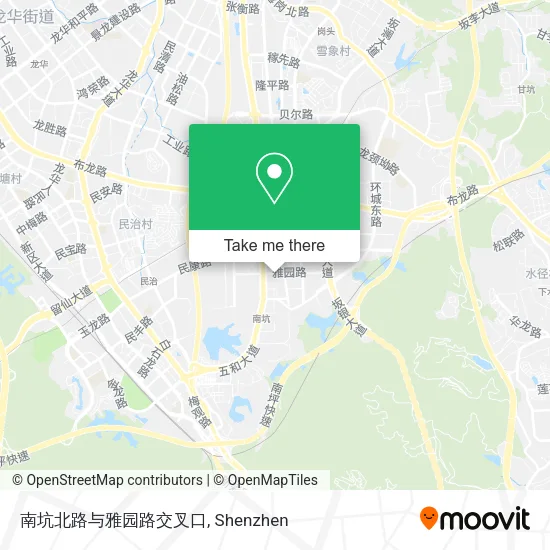 南坑北路与雅园路交叉口 map