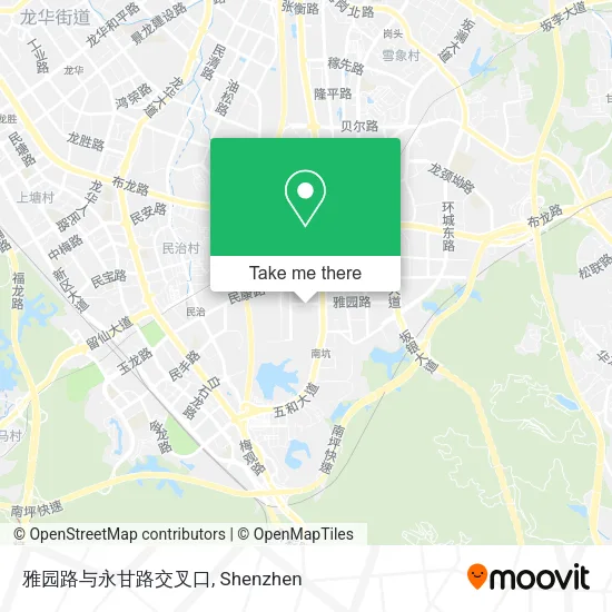 雅园路与永甘路交叉口 map