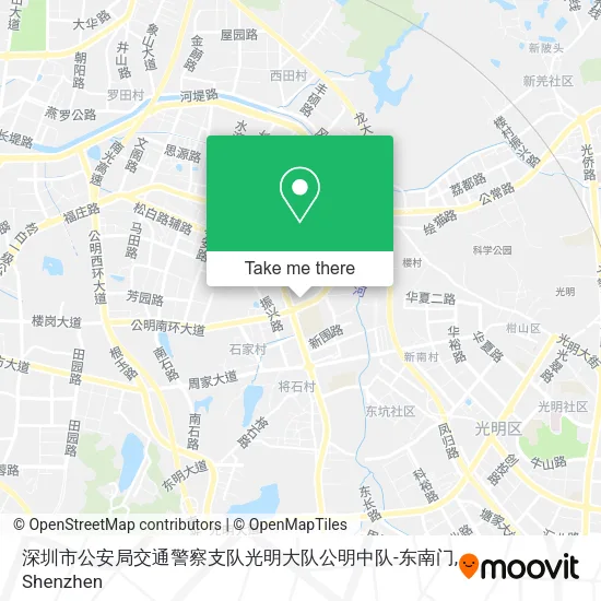 深圳市公安局交通警察支队光明大队公明中队-东南门 map