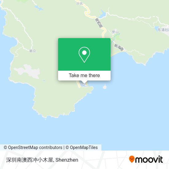 深圳南澳西冲小木屋 map