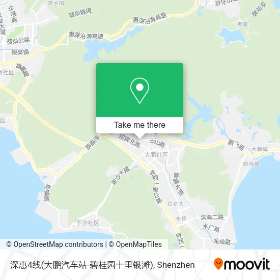深惠4线(大鹏汽车站-碧桂园十里银滩) map