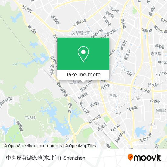 中央原著游泳池(东北门) map