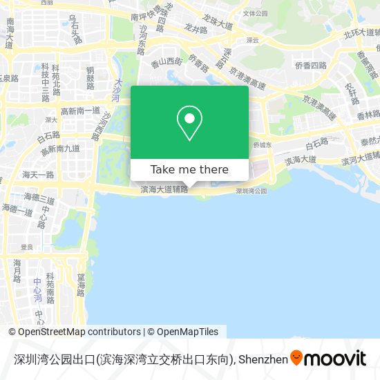 深圳湾公园出口(滨海深湾立交桥出口东向) map