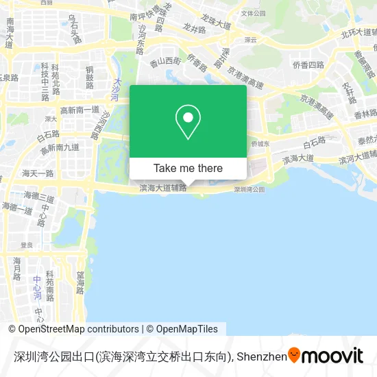 深圳湾公园出口(滨海深湾立交桥出口东向) map