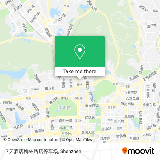 7天酒店梅林路店停车场 map