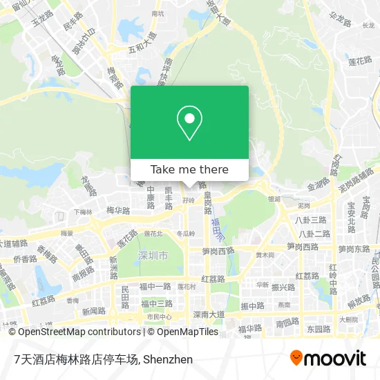 7天酒店梅林路店停车场 map