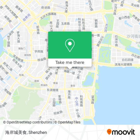 海岸城美食 map