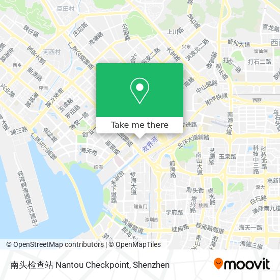 南头检查站 Nantou Checkpoint map