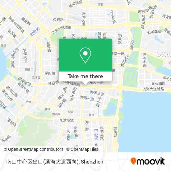 南山中心区出口(滨海大道西向) map
